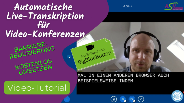 Tutorial: Live-Transkription für Video-Konferenzen