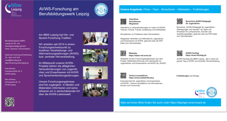 Flyer: AVWS-Forschung am BBW Leipzig